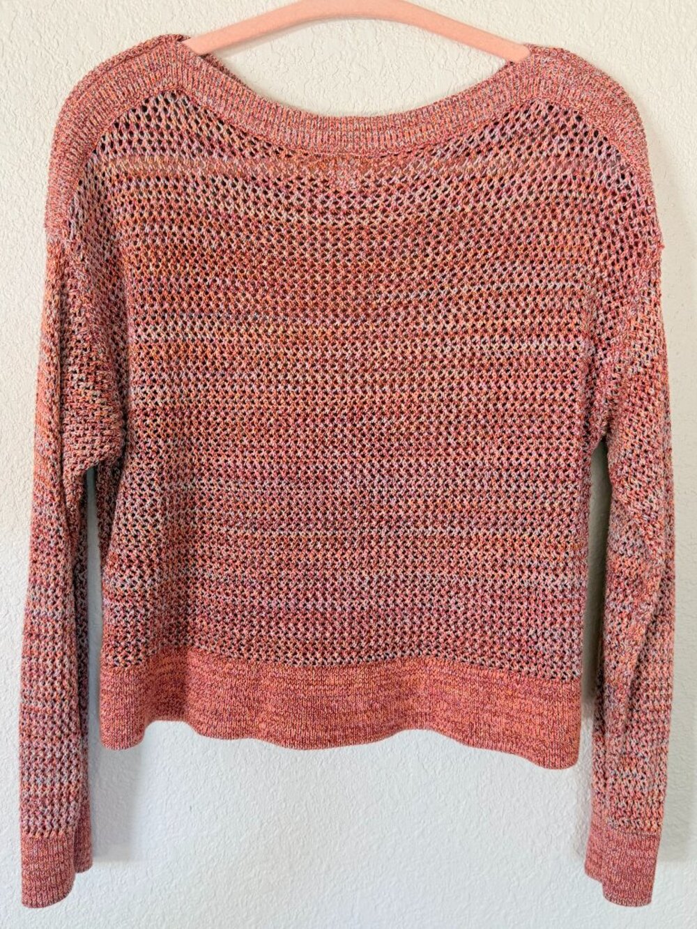 Old Navy Boat Neck Open Knit Crochet Sweater